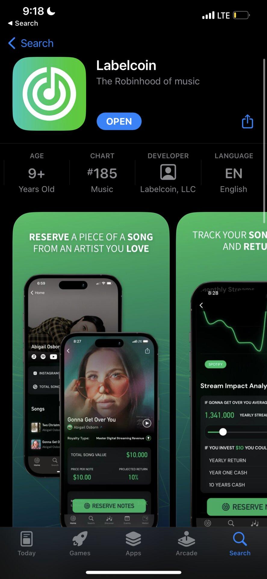 Labelcoin in the App Store